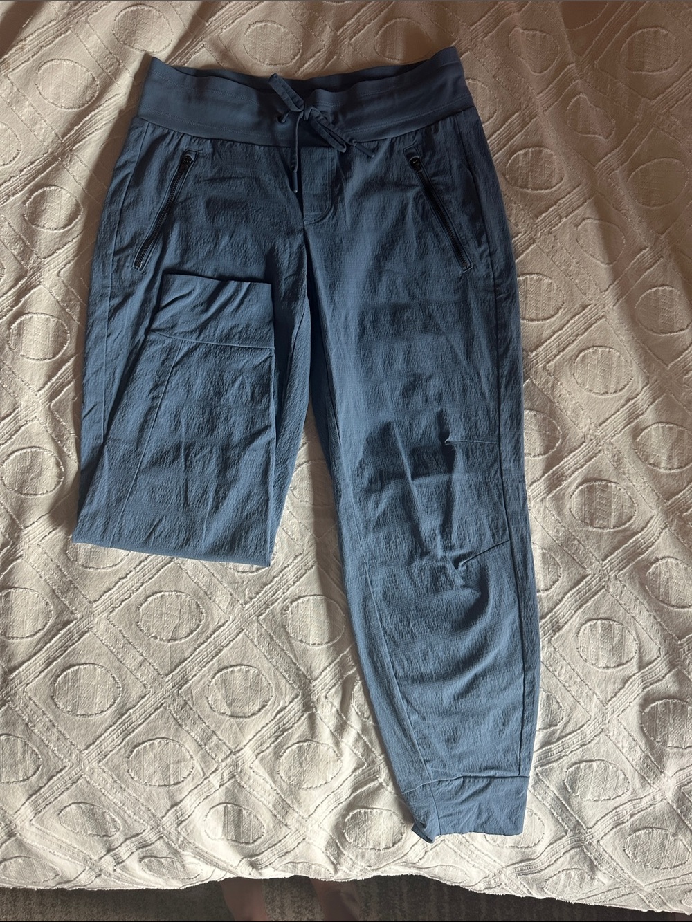 Athleta Trekkie North Joggers Dusty Blue High-Waist Performance Pants